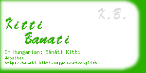 kitti banati business card