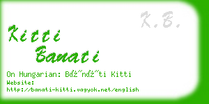 kitti banati business card